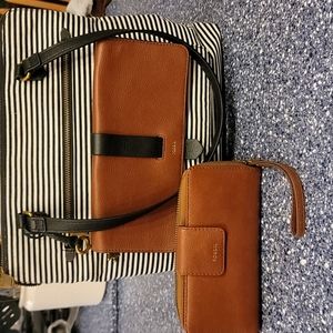 Fossil kinley shoppers and Madison zip clutch